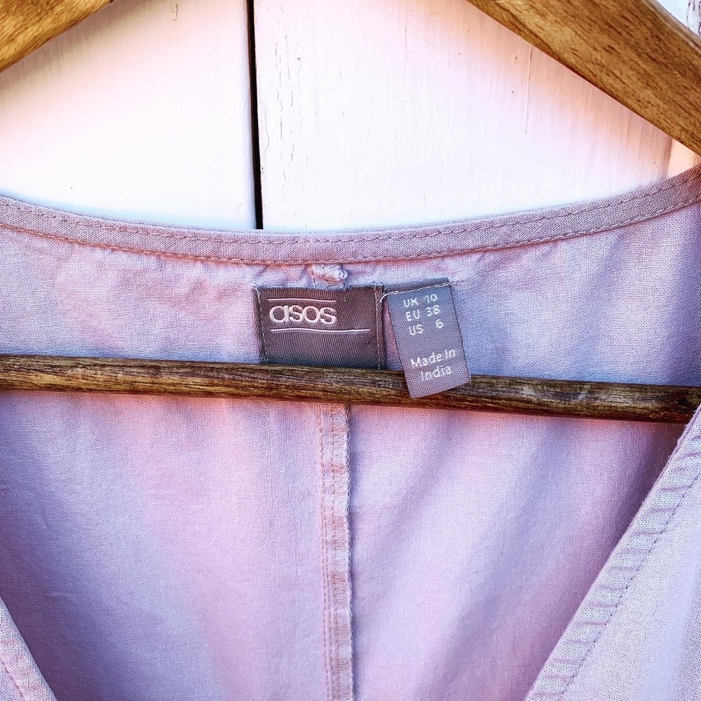 ASOS beige a-line mini dress size 10 - Picture 4 of 5